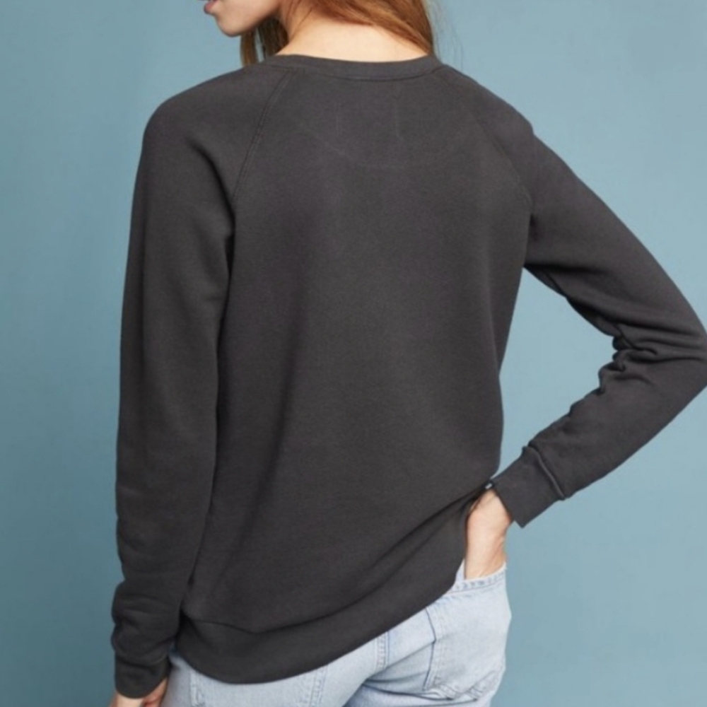 Anthropologie Black Cozy Sweatshirt - Picture 4 of 11